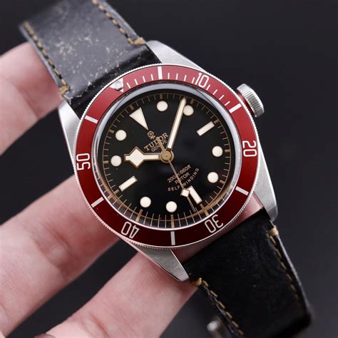 tudor black bay red smiley|tudor 79220 review.